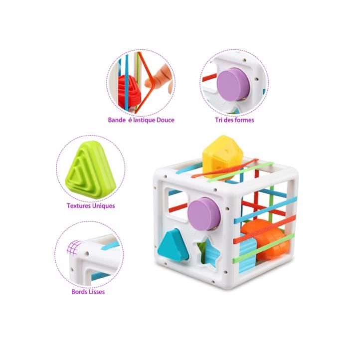 Jouet Bebe 6 7 8 9 12 18 Mois - Montessori Jeux Enfants - Cube d