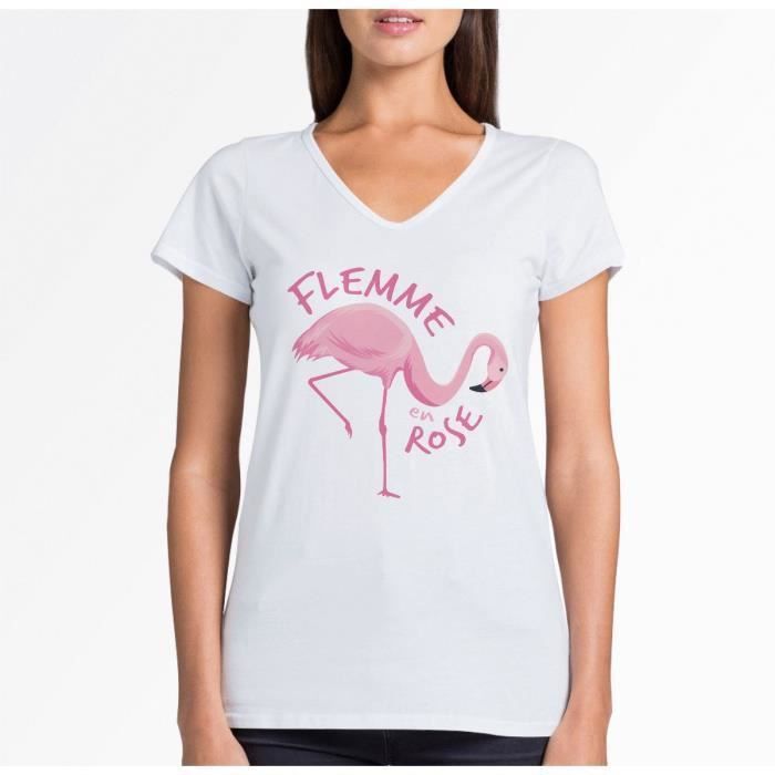T shirt flamant on sale rose femme
