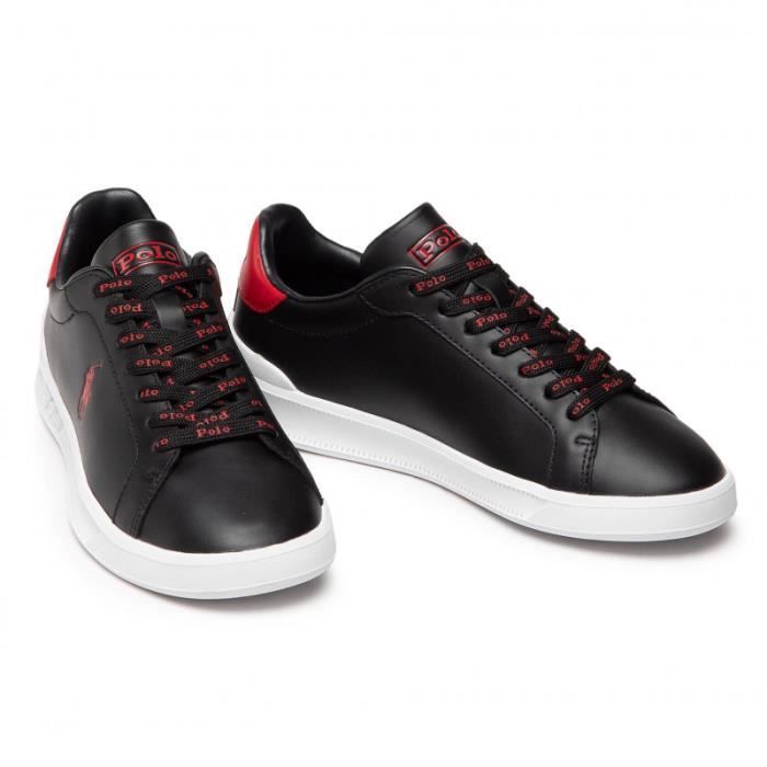 Ralph Lauren Heritage Court II Basket Homme Noir Noir Cdiscount Chaussures