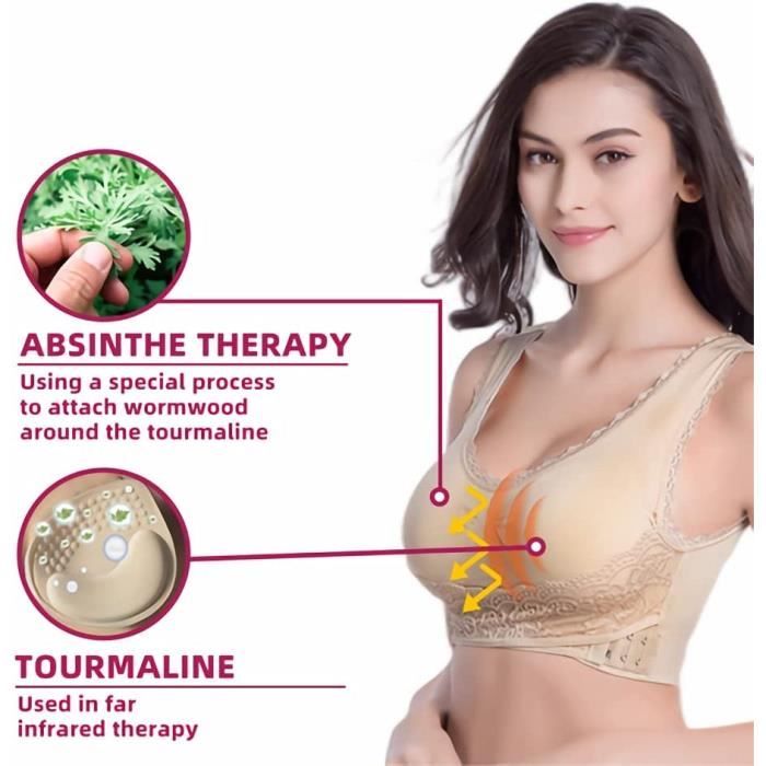 Soutien-gorge pour femme,Tourmaline Shaping Wireless Silky Bra,Lymphvity  Detoxification and Shaping & Powerful Lifting Bra for Women Violette -  Cdiscount Prêt-à-Porter