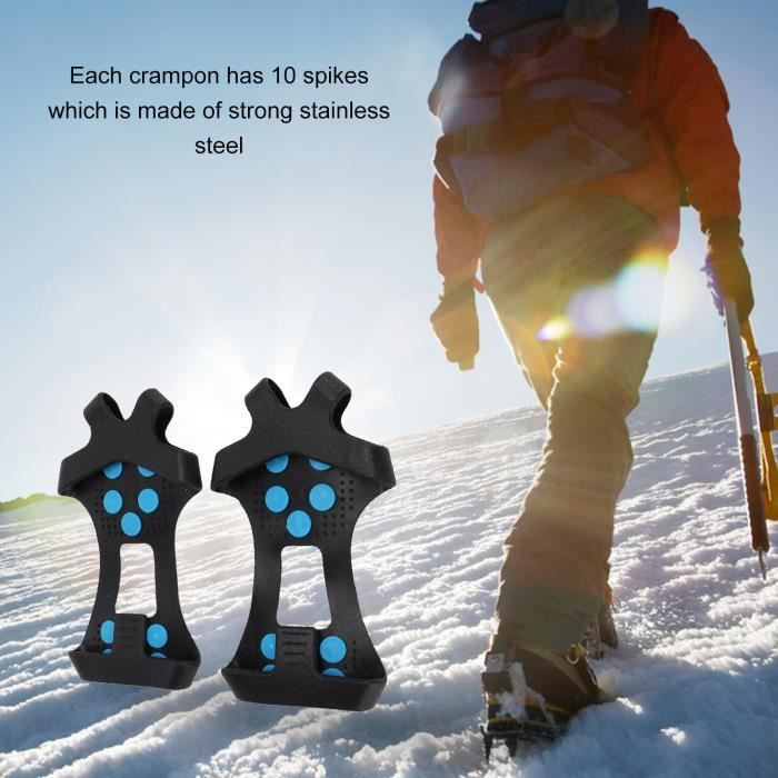 Crampons Antidérapants,Crampons à Neige,Glace Traction Crampons  Antidérapant sur Chaussures,8 Clous à Neige Grips Crampons,L - Cdiscount  Sport