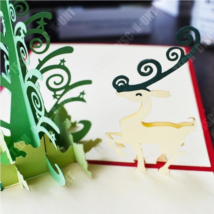 8 Cartes De Noël De Luxe Avec Enveloppes - Motif Cerf Et Couronne, Finition Aluminium Relief, 16,5x16,5 Cm