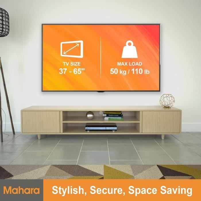 BONTEC Support mural TV pour téléviseur LCD/ LED/OLED/Plasma 26-65