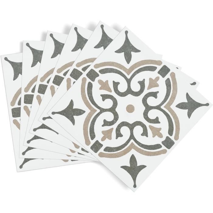 d-c-fix 6x dalle PVC adhesive murale Vif Étoiles - stickers carrelage pour crédence cuisine, salle de bain - décoratif autocollant carreaux muraux 30x30 cm