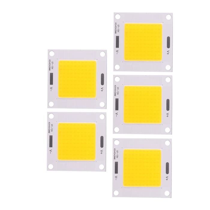 SURENHAP Puce COB LED 2 pièces LED puce COB haute puissance sans conducteur intégré SMD lampe