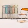 Lot de 4 chaises pliante Style Scandinave Chaise de Salle à Manger, Jaune,  Loisirs Restaurant Bureau-2