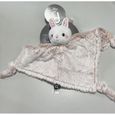 Doudou - DOMIVA - Lapin rose - Toucher ultra doux - 28x28cm - Pour bébé-2