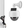HURRISE Caméra factice Dôme de Caméra de sécurité, Lumière LED Clignotante étanche Solaire Réaliste pour les bricolage camera-2
