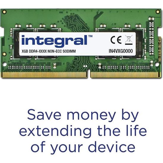 Integral 8GO DDR4 RAM 2666MHz SODIMM Mémoire pour ordinateur portable /  notebook PC4-21333 : : Informatique