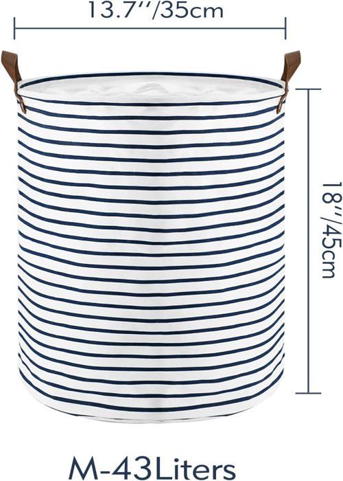 Panier à Linge Pliable DOKEHOM 20 Pouces - Housse Avec Cordon De Serrage - Gris étoile, Grande Capacité - 11