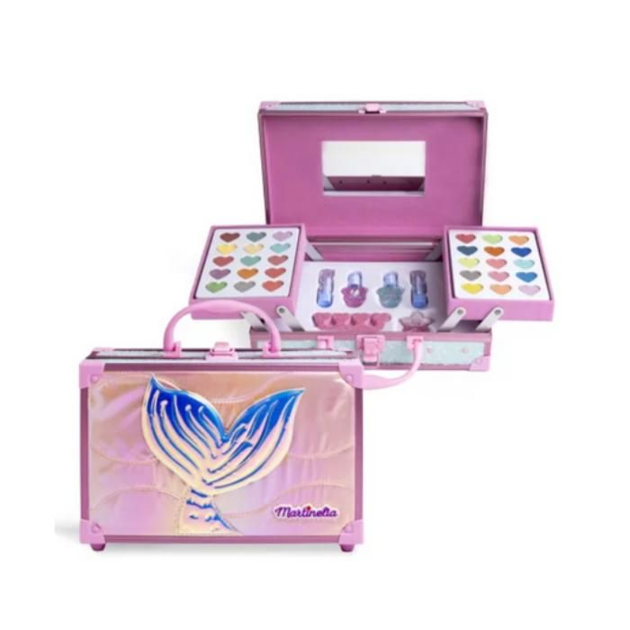 MARTINELIA - Set Manucure Enfant Sirène - Coffret De 5 Vernis à Ongles, Lime Et Accessoires Nail Art Pour Fille - Vernis à L'Eau Bleu X2, Rose, Violet, Vert - Non Nocif