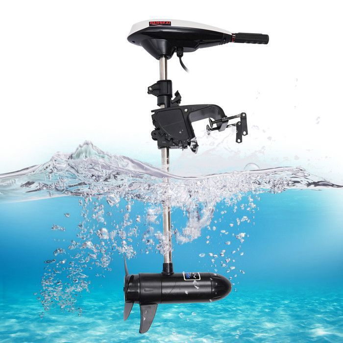 Moteur Hors-bord électrique Hangkai 45 LBS – 12V, 5 Vitesses AV Et 2 AR, Silencieux 50 DB, Support Inox