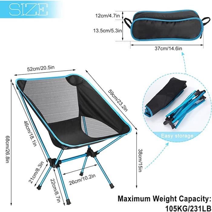 Sac De Rangement Pliable Pour Chaise De Camping - Taille 100x26cm - Nylon Léger - Cordon De Serrage - Transport & Stockage Facile (chaise Non Incluse)