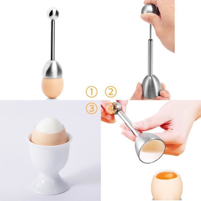 Coquetier Oeuf, Coquetier Ceramique 4 1 Coupe Oeuf Coque, Coquetier Original Blanc pour Le