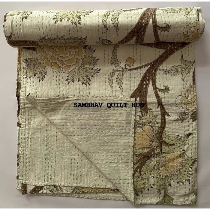 Plaid ,''dessus de lit, quilt, patchwork, tissus batik americains