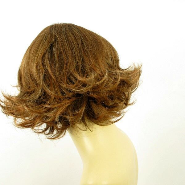 Perruque Longue Châtain Cuivré Méchée Blond Clair - Avec Bandeau, Référence BENEDICTE 6BT27B, Synthétique