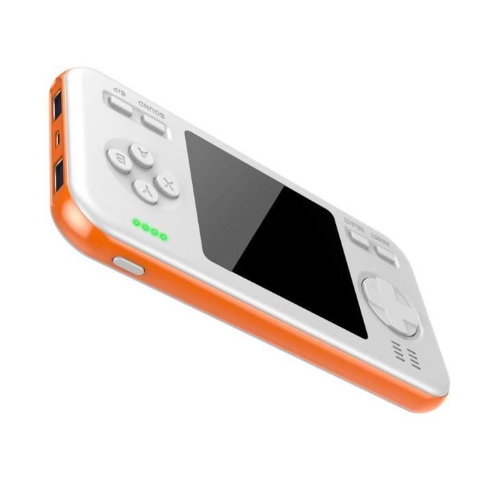 Console Portable Rétro 4,3" 2000 Jeux Intégrés X6 – Émulateurs Multiples, MP3, EBook, TV Out, Cadeau Noël Enfant Adulte (Noir)
