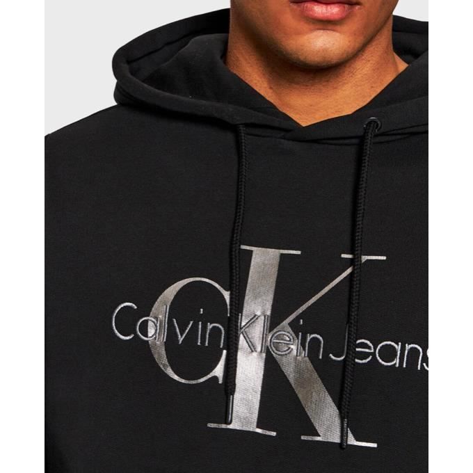 Pull a capuche Calvin Klein Noir Homme Noir Cdiscount Pret a Porter