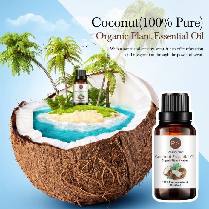30ml huile essentielle de noix de coco, huile d'aromathérapie pour  diffuseur, massage, yoga, méditation, bain,soins de la peau - Cdiscount  Santé - Mieux vivre