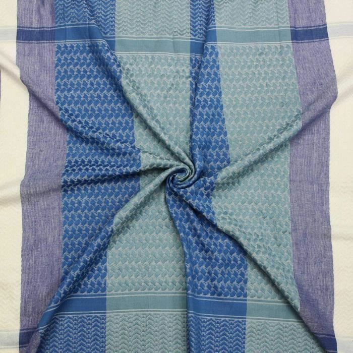Keffieh foulard palestinien 100% coton tissé écharpe Rouge et Noir