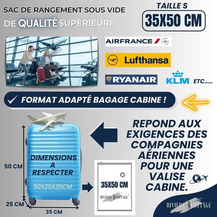6 Sacs Rangement Sous Vide Taille S 35X50Cm R utilisable Pompe