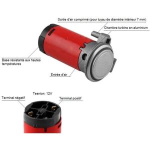 Compresseur De Klaxon 12V Pour Voiture, Train Ou Bateau - 180W, Dimensions 11x7x6.8 Cm