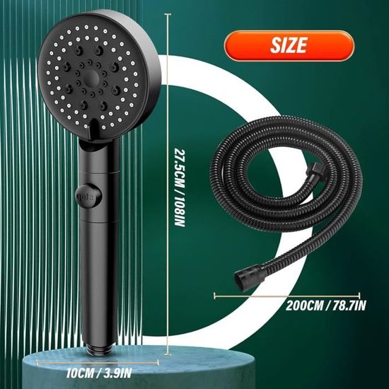 Yiky Pommeau De Douche À Économie D'Eau, 6 Modes, Douchette À Main Économe  En Eau, Pommeau De Douche Multifonction Haute Pres[P795] - Cdiscount  Bricolage