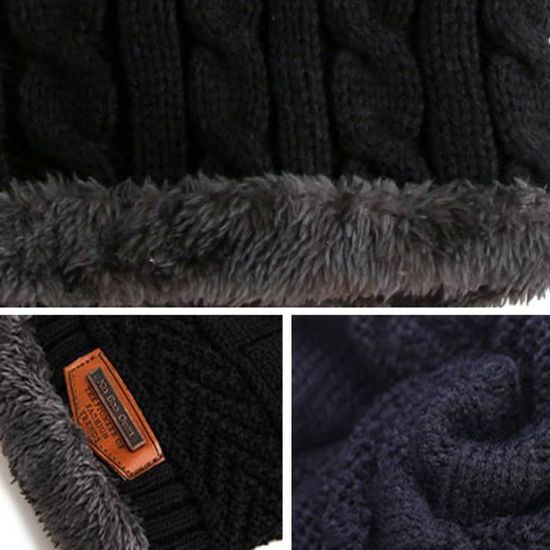 Ensemble Bonnet-écharpe Intégré + Gants Femme - Taille Unique, Doublure Peluche, Hiver Chaud, Beige