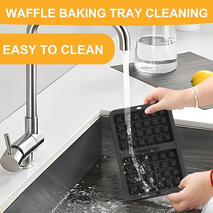 2 Stampi Per Waffle Belgi In Silicone Per Friggitrice Ad Aria Ninja (AF300EU, AF400EU, AF451EU) – Antiaderenti E Facili Da Pulire - 5