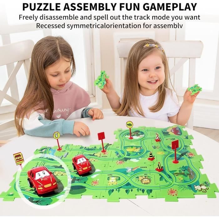 KADAYAYA Plastique Jouet de Piste Puzzle Ensemble de Jeu pour Enfants 3-6 Rail Voiture Puzzle Piste avec Véhicule de Circuit Voiture pour Garçons Filles 3 4 5 6 Éducatif Montessori Jouet Cadeau KADAYAYA Plastique Jouet de Piste Puzzle Ensemble de Jeu pour Enfants 3-6 Rail Voiture Puzzle Piste avec Véhicule de Circuit Voiture pour Garçons Filles 3 4 5 6 Éducatif Montessori Jouet Cadeau