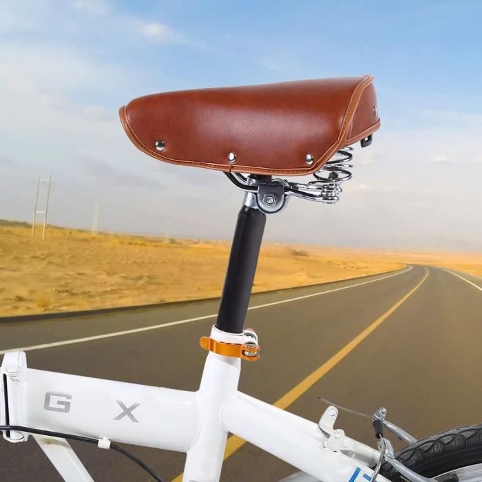 Selle velo vintage marron best sale