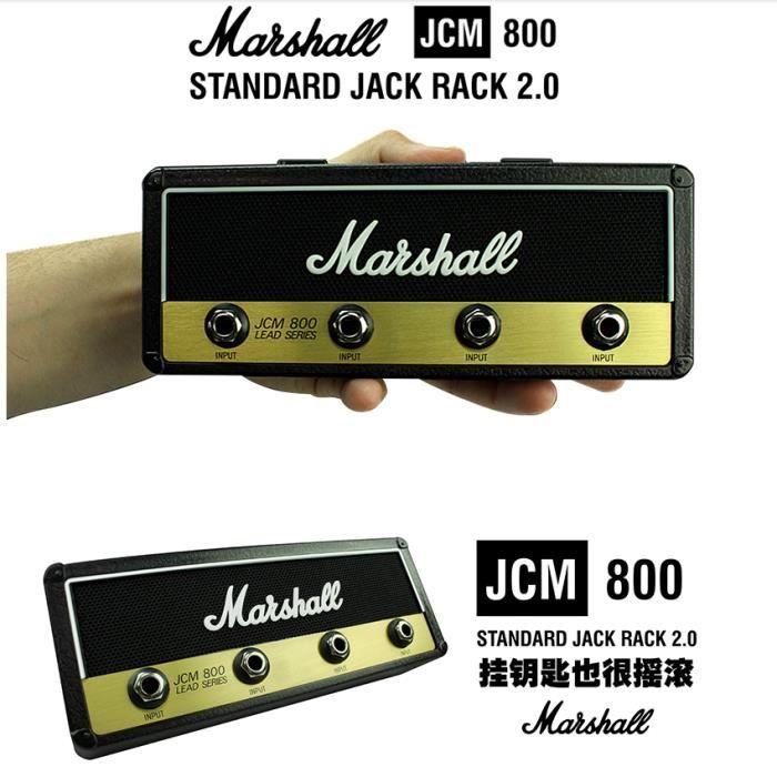 Armoire à clés MARSHALL JCM800 Jack Rack II - 4 porte-clés - Noir classique  (Noir) - Amplificateur rétro - Montage mural inclus (Noi - Cdiscount Maison