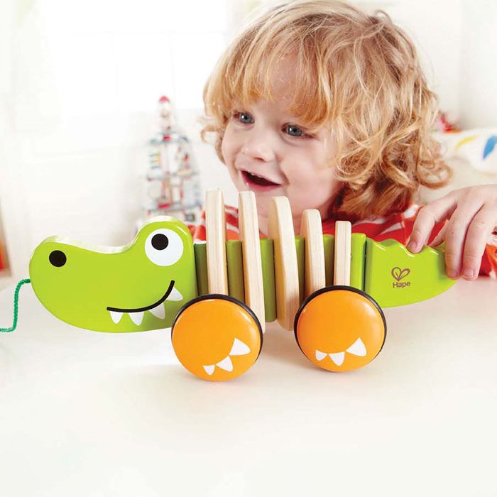 Jouet à tirer : Crocodile en peluche - Jeux et jouets Trousselier - Avenue des J