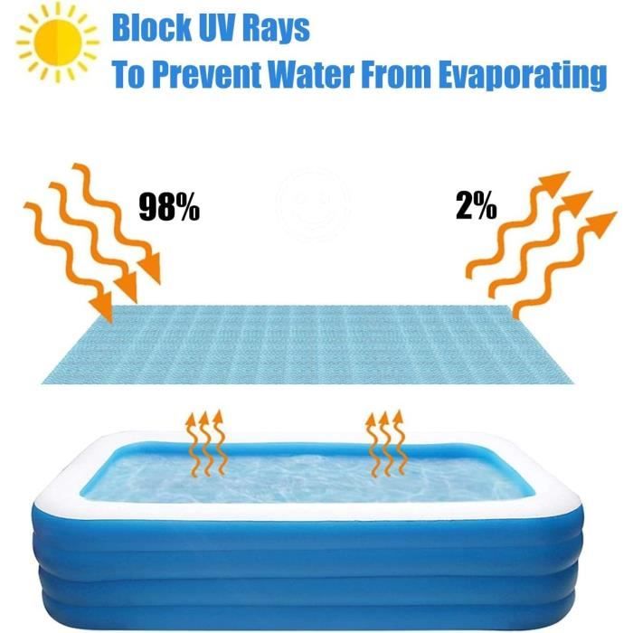 Bâche Bulles Piscine Solaire Couverture De Piscine Chauffante Avec Œillets Pour La Baignade