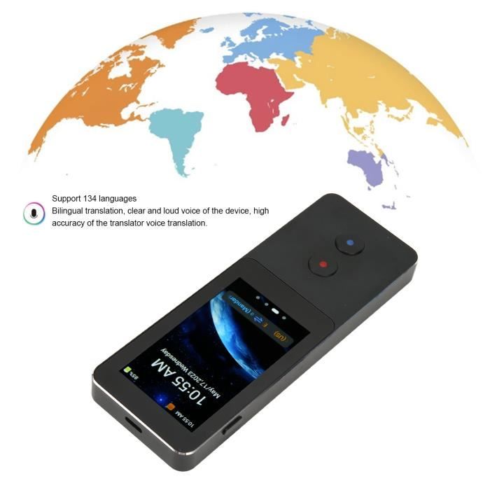 TCCOC Traducteur Multilingue Appareil De Traduction Instantanée Portable En Temps Réel Appareils