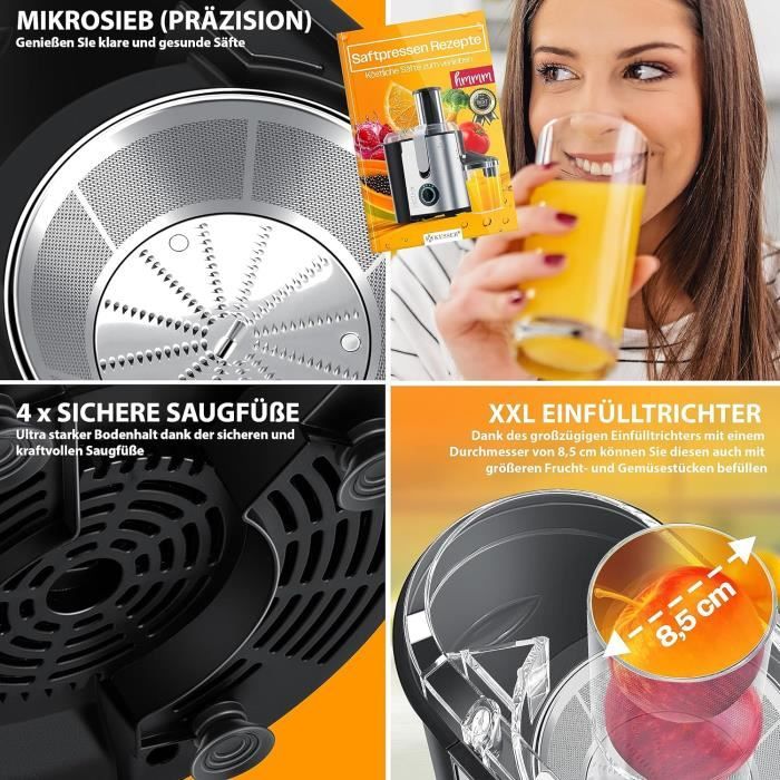 Extracteur centrifugeuse fruits et légumes 400W Extracteur de jus