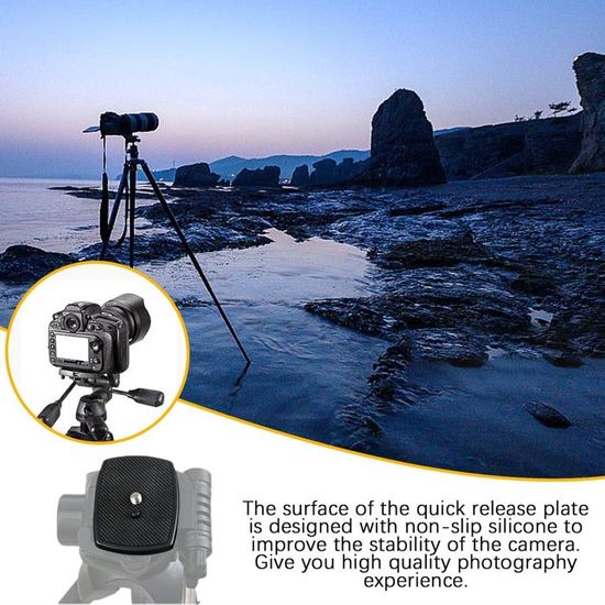 KEQAR Plaque De Fixation Rapide Pour Trépied Universel, Tête De Trépied