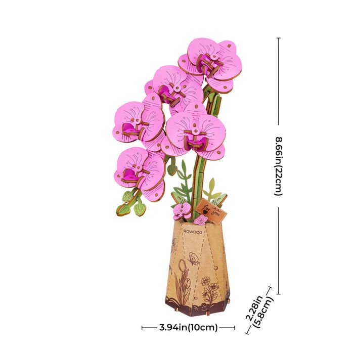 ROBOTIME Puzzle 3D Fleurs En Bois – Bouquet à Assembler Soi-même – Tournesol, Rose, Lilas – Déco Intérieure – Cadeau Saint-Valentin Ou Anniversaire