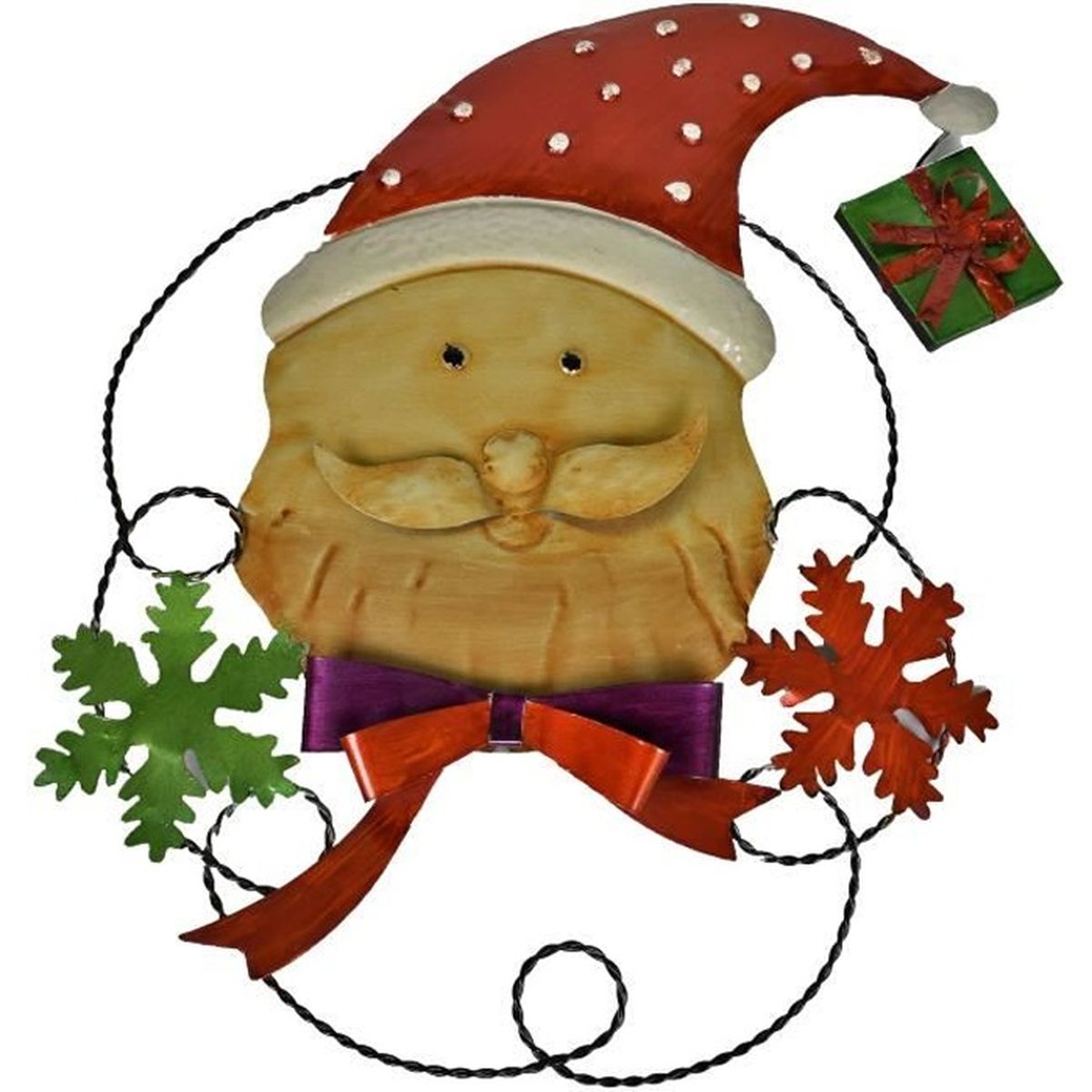 Decoration Tete de Pere Noel Incassable Original, Moderne Et Chic En