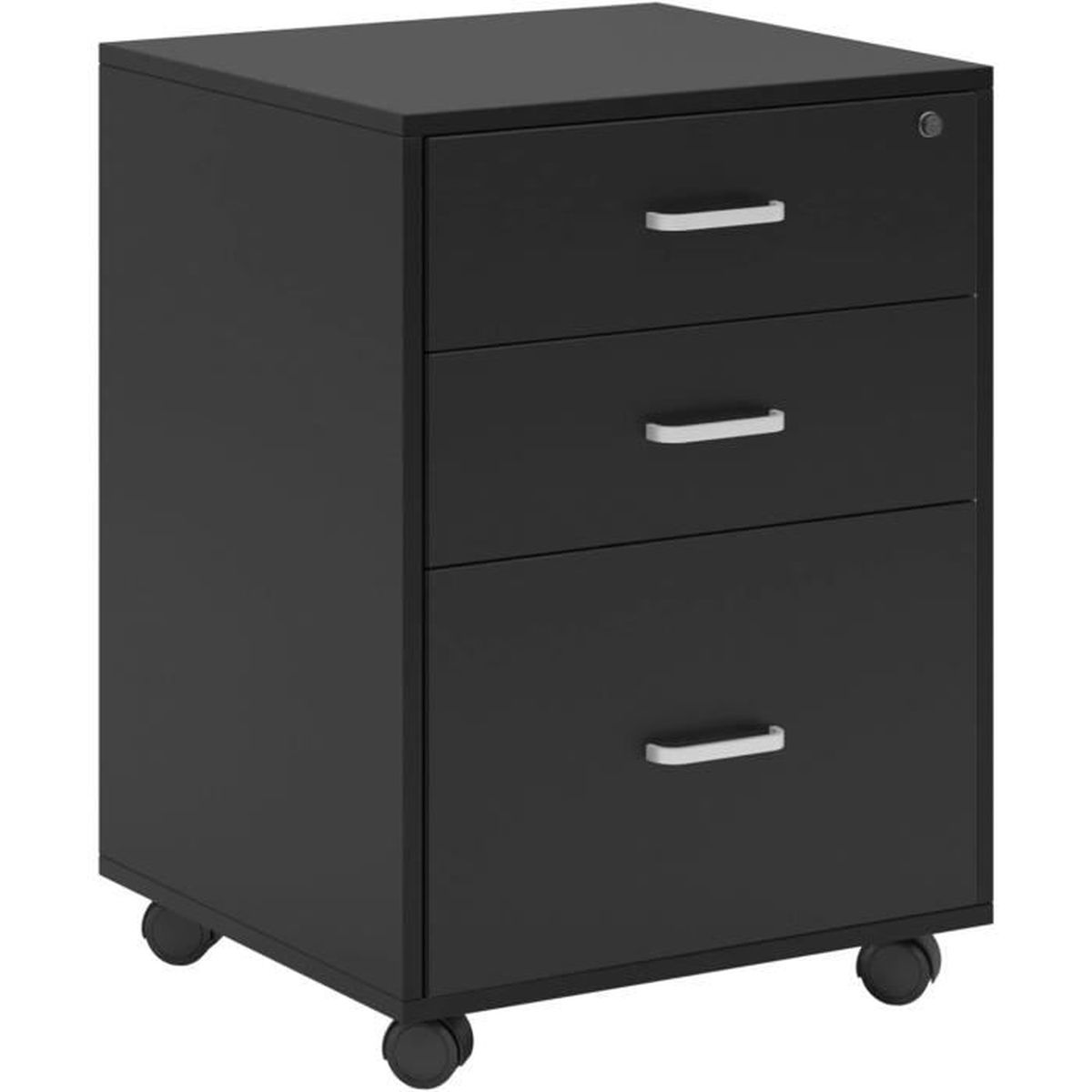 Classeur Vertical 7 Tiroirs Avec Roulettes SOGES - Meuble De Rangement Mobile Pour Bureau Ou Maison