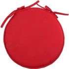 EMINZA Galette de chaise ronde - Nelson - Rouge griotte - 37 cm - 100% polyester - Intérieur