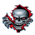 FRANCE EN STOCK Autocollant Sticker Pour Voiture Véhicule Automobile - Motif: Crâne Tête de Mort Skull