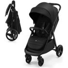 Poussette canne jusqu'à 22 kg Kinderkraft RINE, Roues en mousse durable, Imperméable avec Filtre UPF 50+, Plie, Noir