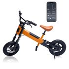 PHNHOLUN Draisienne électrique - 200 W - Batterie amovible 4 AH - Tout suspendu - Frein à disque - 12'' - Orange