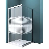 Mai & Mai cabine de douche 75x75 deux portes coulissantes verre trempé transparent revêtement easy clean RAV16MS