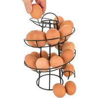 EJ.life Porte-œufs spirale pour comptoir - Range-œufs pour cuisine - Jusqu'à 24 œufs