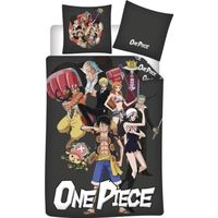 One Piece - Parure de Lit Enfant Manga, Housse de couette 140x200 cm, une Taie d’oreiller 63x63 cm