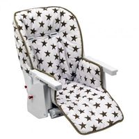 Housse d'assise pour chaise haute bébé enfant gamme Ptit - Ptit Stars Blanc - Monsieur Bébé