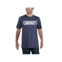 Carhartt - T-shirt coton manches courtes logo block Carhartt - 103203 - Indigo Heather