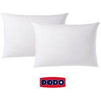 Lot de 2 taies d'oreiller rectangulaires DODO - 50x70 cm - Blanc